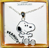 Snoopy Silver Plated Pendant With Necklace