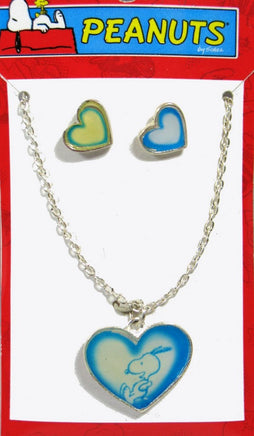 Jumping Snoopy Necklace And Earrings Set