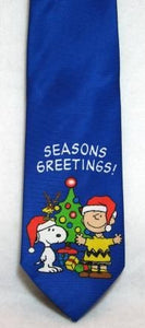 CHARLIE BROWN AND SNOOPY REVERSIBLE CHRISTMAS Neck Tie (FREE GIFT BOX!)