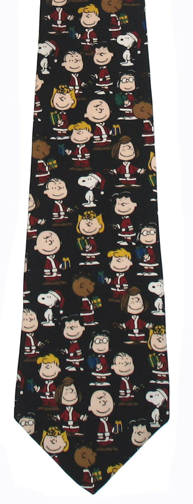 Peanuts Gang Christmas Silk Neck Tie (FREE GIFT BOX!)
