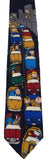 Peanuts Gang Bumper Cars Silk Neck Tie (FREE GIFT BOX!)