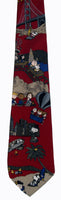 Peanuts Gang Sightseeing Silk Neck Tie (FREE GIFT BOX!)