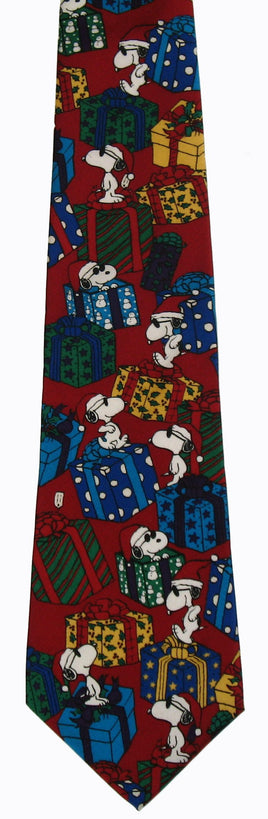 Snoopy Santa Silk Neck Tie (FREE GIFT BOX!) - snoopn4pnuts.com