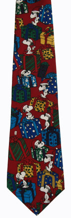 Snoopy Santa Silk Neck Tie (FREE GIFT BOX!) - snoopn4pnuts.com