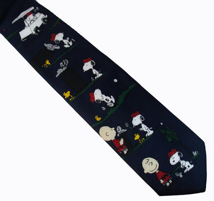 Snoopy Golfer Silk Neck Tie (FREE GIFT BOX!) - snoopn4pnuts.com
