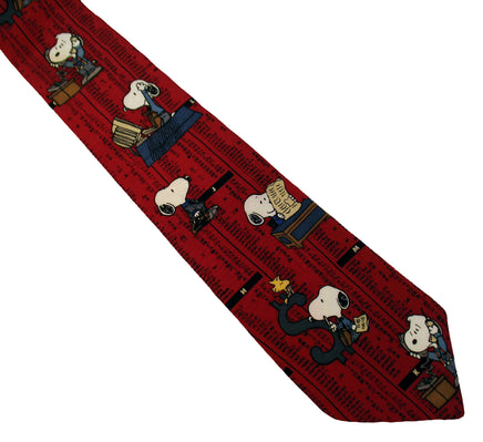 Snoopy Stockbroker Silk Neck Tie (FREE GIFT BOX!) - snoopn4pnuts.com