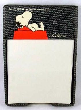 Snoopy Notepaper Tray + Paper