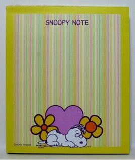 Snoopy Floral Note Pad - Reduced Price!