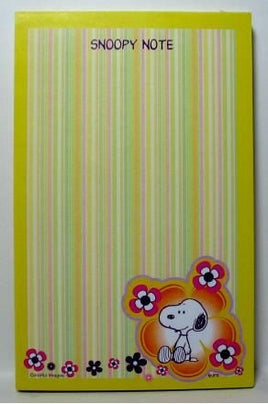 Snoopy Floral Note Pad - Reduced Price!