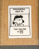 Lucy Psych Booth Rubber Stamp (New Remounted)