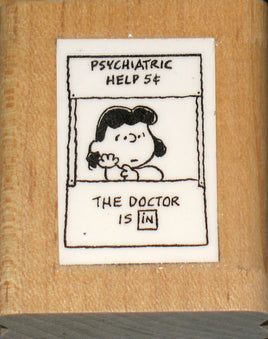 Lucy Psych Booth Rubber Stamp (New Remounted) - snoopn4pnuts.com