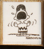 Charlie Brown Yelling Stamp (New Remounted)