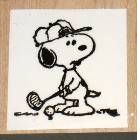 Snoopy Golfer Rubber Stamp (New Remounted) - snoopn4pnuts.com