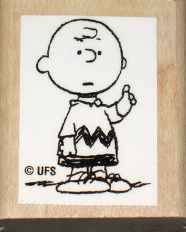 Charlie Brown Rubber Stamp (New Remounted) - snoopn4pnuts.com