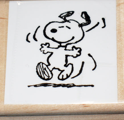 Happy Snoopy Rubber Stamp (New Remounted)
