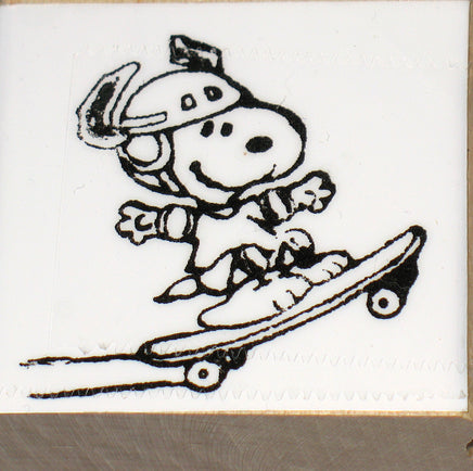 Snoopy Skateboarder Rubber Stamp (New Remounted) - snoopn4pnuts.com