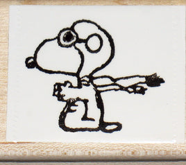 Snoopy Flying Ace Rubber Stamp (New Remounted) - snoopn4pnuts.com