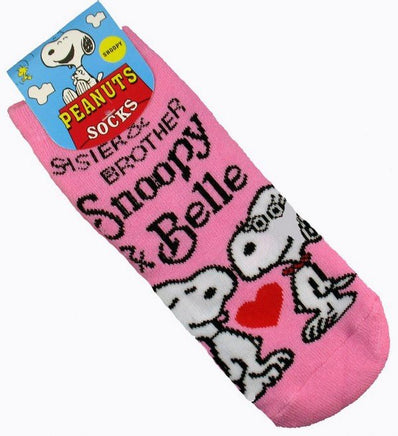Toddler Non - Slip Socks - Belle and Snoopy (Size 5 - 6 1/2) - snoopn4pnuts.com