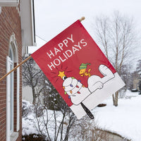 NON - VINTAGE FLAG - HAPPY HOLIDAYS - snoopn4pnuts.com