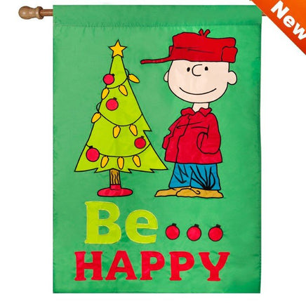 NON - VINTAGE FLAG - BE HAPPY - snoopn4pnuts.com