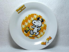Snoopy And Woodstock Decorative Plate - Orange