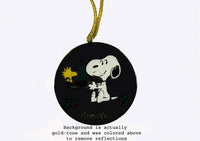 Snoopy and Woodstock Metal Christmas Ornament