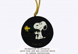 Snoopy And Woodstock Metal Christmas Ornament