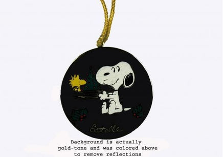 Snoopy And Woodstock Metal Christmas Ornament