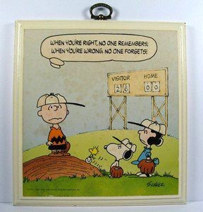 When You're Right No One Remembers, When Wrong No One Forgets! Wood Plaque