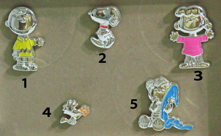 50th Anniversary Peanuts Shiny Silver - Tone Pin - snoopn4pnuts.com