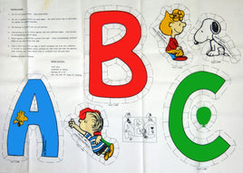 Peanuts Abc's Wall Hanging Panels / Pattern (Measures 17" X 12" Completed)
