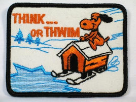 "Think Or Thwim" Snoopy House Sledding Patch