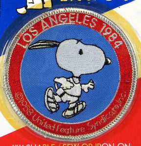 1984 LOS ANGELES OLYMPICS PATCH - SNOOPY RUNNER (New/Repackaged)