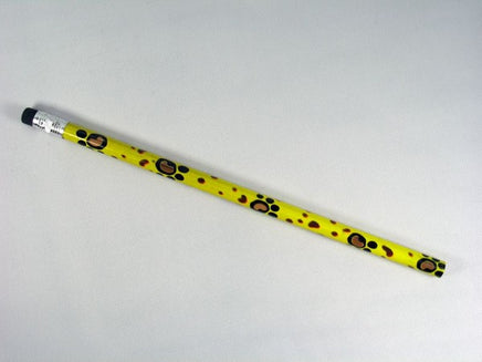 Paw Prints Pencil - Yellow