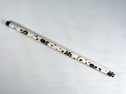 Paw Prints Pencil - White