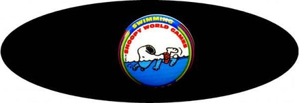 2008 Olympics Mini Pinback Button - Snoopy Swimming
