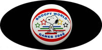 2008 OLYMPICS PINBACK BUTTON - Snoopy