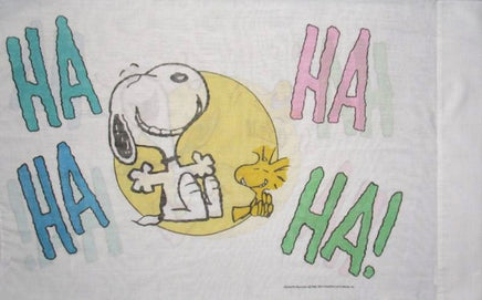 Vintage Peanuts Gang Pillow Case - Ha Ha