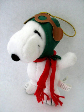 Adler Plush Snoopy Flying Ace Christmas Ornament