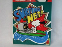 ADLER SNOOPY SURFING INTERNET ORNAMENT