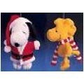 ADLER SNOOPY AND WOODSTOCK PLUSH CHRISTMAS ORNAMENT SET