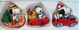 Adler Snoopy Transportation Ornaments Boxed Set