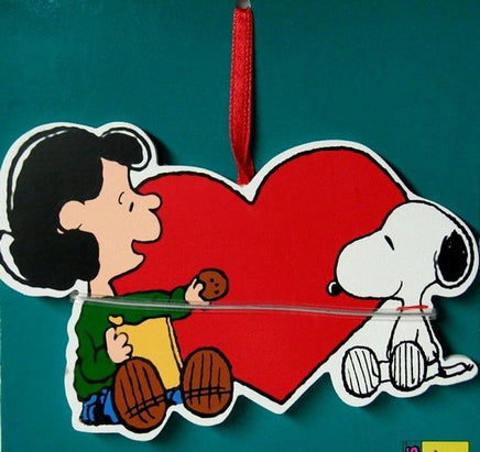 Adler Lucy Gives Cookie To Snoopy Ornament