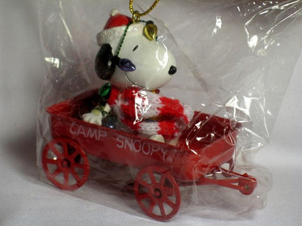Adler Snoopy In Metal Wagon Ornament
