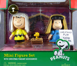 Peanuts 4-Piece Nativity Figure Set - Charlie Brown, Lucy, and Woodstock