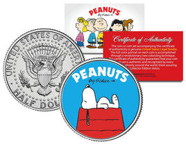 Snoopy Colorized JFK Kennedy Half Dollar U.S. Coin - Licensed - snoopn4pnuts.com