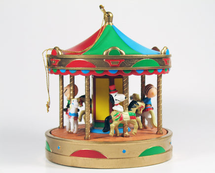 1988 Peanuts Rotating Carousel Christmas Ornament (New But Near Mint) - snoopn4pnuts.com