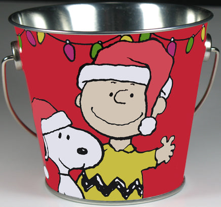 Peanuts Metal Christmas Pail - Ho Ho Ho - snoopn4pnuts.com