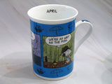 Danbury Mint Porcelain Calendar Mug - April:  April Showers
