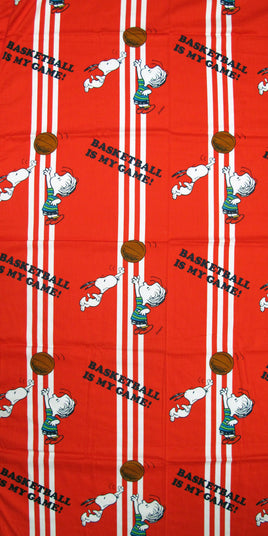 Linus And Snoopy Twin-Size Bedspread - "Basketball Is My Game"
